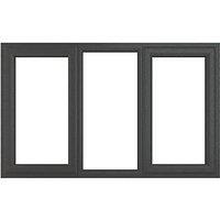 Crystal Left & Right-Hand Opening Clear Triple-Glazed Casement Anthracite on White uPVC Window 1770mm x 1115mm (256JM)