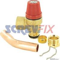 Baxi 720481601 Safety Pressure Relief Valve & Pipe (256TR)