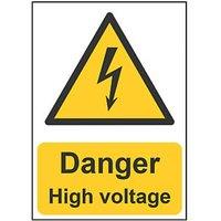 Essentials "Danger High Voltage" Sign 210mm x 148mm (258HL)