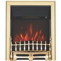 Focal Point Blenheim Brass Remote Control Freestanding, Semi-Recessed or Fully Inset Electric Fire 480mm x 114mm x 595mm (258HP)