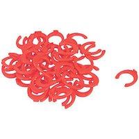 FloPlast FloFit+ Plastic Collet Clips Red 10mm 50 Pack (258PY)