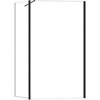 Triton Neo Frameless Showerwall & Swivel Panel Black 1000mm x 2000mm (259TK)