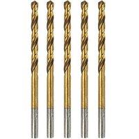 Erbauer Straight Shank Metal Drill Bits 4mm x 75mm 5 Pack (26091)