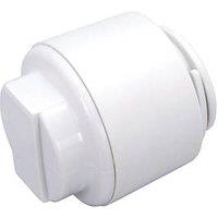 FloPlast FloFit+ Plastic Push-Fit Stop Ends 15mm 2 Pack (260RF)