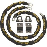 Burg-Wachter Hardened Steel Heavy Duty Security Kit: 2 x Chain, 2 x Lock & 2 x Ground Anchor 2m x 12mm (260YY)
