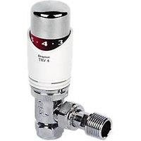 Drayton TRV4 White Angled Thermostatic TRV 15mm x 1/2" (26100)