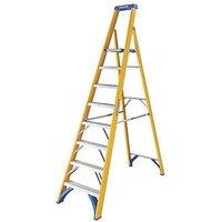 Werner Fibreglass 2.48m 8 Step Platform Step Ladder (261FV)