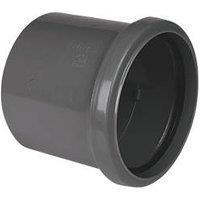 FloPlast Push-Fit/Solvent Weld Single Socket Soil Pipe Coupler Anthracite Grey 110mm (261KJ)