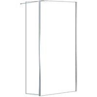 Triton Neo Frameless Showerwall & Swivel Panel Chrome 1100mm x 2015mm (262TK)