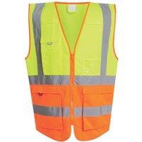 Regatta Pro Executive Hi-Vis Vest Yellow/Orange 2X Large 47" Chest (262VF)