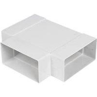 Manrose Flat T Piece Connector White 100mm (26395)