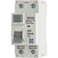 Lewden 80A 30mA 1+N A Curve RCCB (263HM)