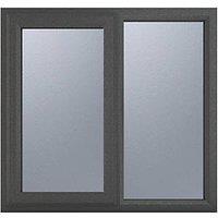 Crystal Left-Hand Opening Obscure Triple-Glazed Casement Anthracite on White uPVC Window 905mm x 965mm (263JN)