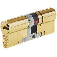 Yale Fire Rated 3 Star Double Platinum Euro Profile Cylinder 45-50 (95mm) Brass (2644T)
