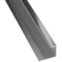 Splashwall End Cap Polished Silver 2420mm x 11mm (264GX)