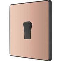British General Evolve 20 A 16AX 1-Gang 2-Way Light Switch Copper with Black Inserts (264PY)