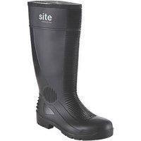 Site Trench Size 11 Black Steel Toe Cap Safety Wellies (26555)