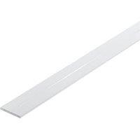 Rothley White Plastic Flat Bar 1000mm x 24mm x 2mm (265JP)