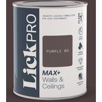 LickPro Max+ 1Ltr Purple 03 Matt Emulsion Paint (265TM)