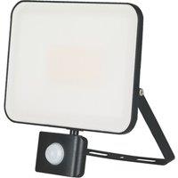 Brackenheath iSpot Frameless II Indoor & Outdoor LED Floodlight With PIR Sensor Black 50W 5500lm (265TW)