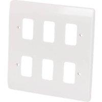 MK Grid Plus 6-Module Grid Faceplate White (26638)