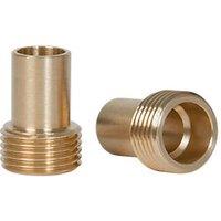 Tesla Brass Compression Adapting Flexible Tap Connectors 15mm x 1/2" 2 Pack (2665R)