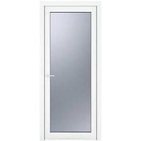 Crystal Fully Glazed 1-Obscure Light Right-Handed White uPVC Back Door 2090mm x 890mm (267JP)