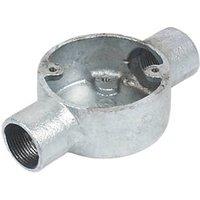 Essentials 2 Way 25mm Through Conduit Box Silver (26876)