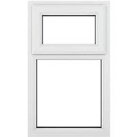 Crystal Top Opening Clear Double-Glazed Casement White uPVC Window 610mm x 820mm (268JK)