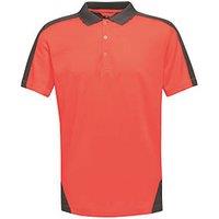 Regatta Contrast Coolweave Polo Shirt Classic Red/Black Small 40" Chest (268JW)