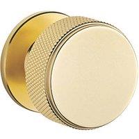 Elite Knobs & Handles Kensington Knurled Cabinet Knob Brushed Brass 35mm (268KK)