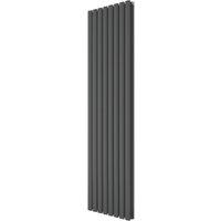 Azur Eclipse Duplex 1800mm x 480mm 4672BTU Anthracite Vertical Designer Radiator (269YR)