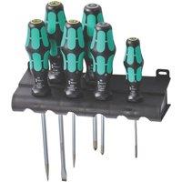 Wera 334/355/6 Kraftform Plus Rack Mixed Screwdriver Set 6 Pcs (271FP)