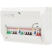 Contactum Defender 1.0 16-Module 10-Way Populated High Integrity Dual RCD Consumer Unit (271HA)