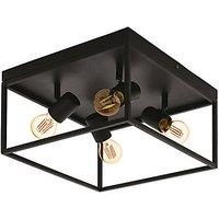 Eglo Silentina 4-Light Ceiling Light Black (271PL)