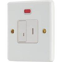 Contactum 13A Switched Secret Key Fused Spur with Neon Satin White with White Inserts (271RP)