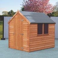 Shire 5' 6 x 6' 6 (Nominal) Apex Overlap Timber Shed (271TJ)