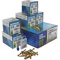 Optimaxx PZ Countersunk Woodscrew Set 800 Pieces (272TY)