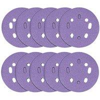 Trend AB/125/60Z 60 Grit 8-Hole Punched Multi-Material Sanding Discs 125mm 10 Pack (273PV)