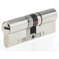 Yale Fire Rated 3 Star Platinum Double Euro Cylinder 45-45 (90mm) Satin Nickel (273YW)