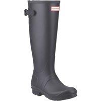 Hunter Original Tall Back Adjustable Size 3 Womens Black Non Safety Wellies (274XU)