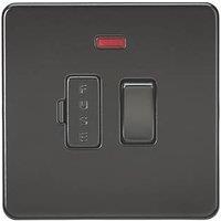 Knightsbridge 13A Switched Fused Spur with LED Matt Black (275TY)