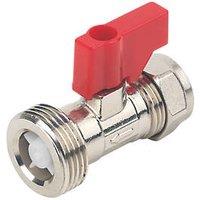 Flomasta Compression Washing Machine Valve With Check Valve 15mm x 3/4" (27660)