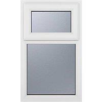 Crystal Top Opening Obscure Triple-Glazed Casement White uPVC Window 610mm x 820mm (276JN)