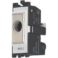 Contactum 16A Modular Flex Outlet Brushed Steel with White Inserts (276RX)