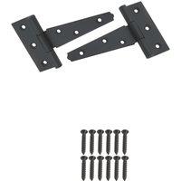 Smith & Locke Black Tee Hinges 76mm 2 Pack (276VE)