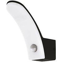 Eglo Fiumicino Outdoor LED Wall Light With PIR Sensor Black/White 5W 1200lm (277PL)