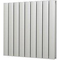 Glow 600mm x 625mm 2705BTU Matt Chrome Horizontal Designer Radiator (2787F)