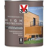 V33 2.5Ltr Golden Oak Satin Water-Based Exterior Wood Stain (278JY)