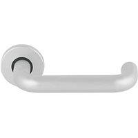 Smith & Locke Excell Fire Rated Lever on Rose Door Handle Pair Satin Aluminium (2792J)